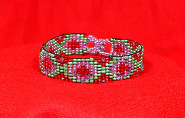 Armband Glaskraal 1cm breed - Guatemala