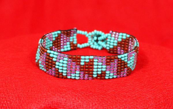 Armband Glaskraal 1cm breed - Guatemala