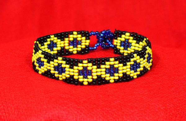 Armband Glaskraal 1cm breed - Guatemala