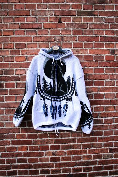 Vest gekamde wol diverse indianen-motieven - Ecuador