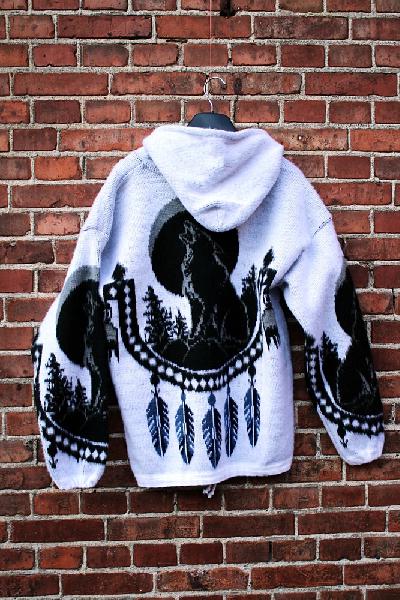 Vest gekamde wol diverse indianen-motieven - Ecuador