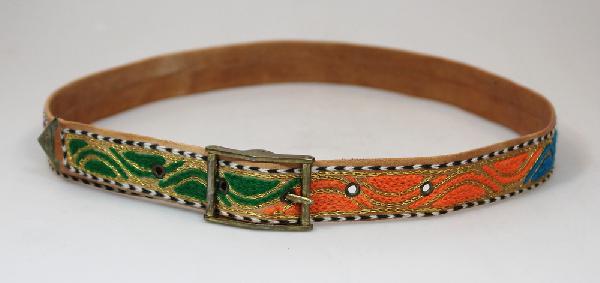 Riem leer borduur 2,5cm - India