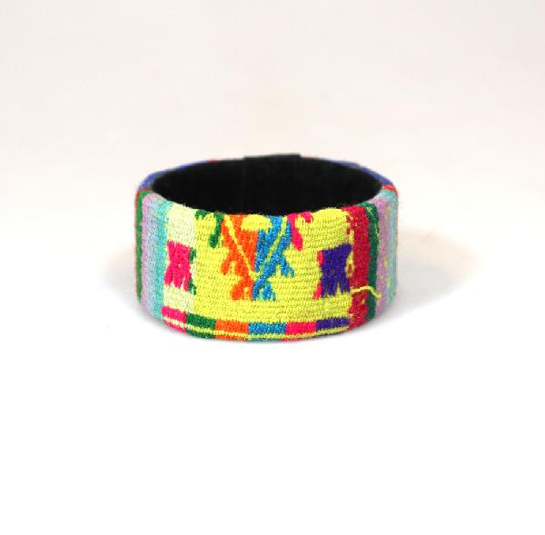 Armband klemarmband indiaanse textiel - Ecuador