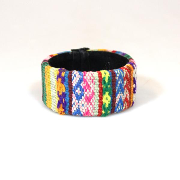 Armband klemarmband indiaanse textiel - Ecuador