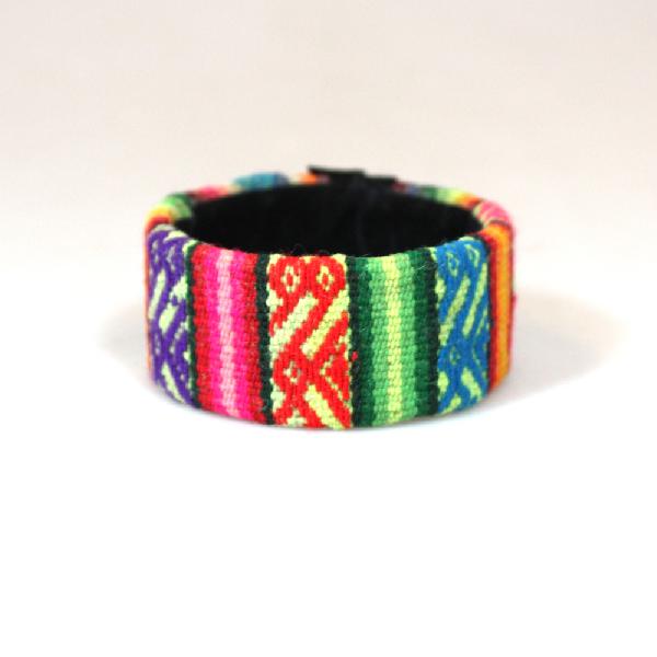 Armband klemarmband indiaanse textiel - Ecuador