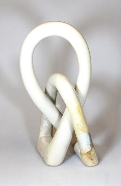 Beeld Vriendschap / Oneindige Knoop kisii (zeepsteen) 25cm - CC Kenya
