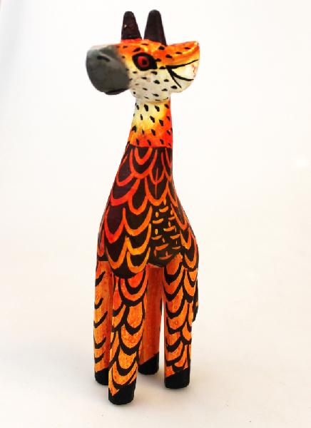 Giraffe 14 cm dier hout - Indonesie