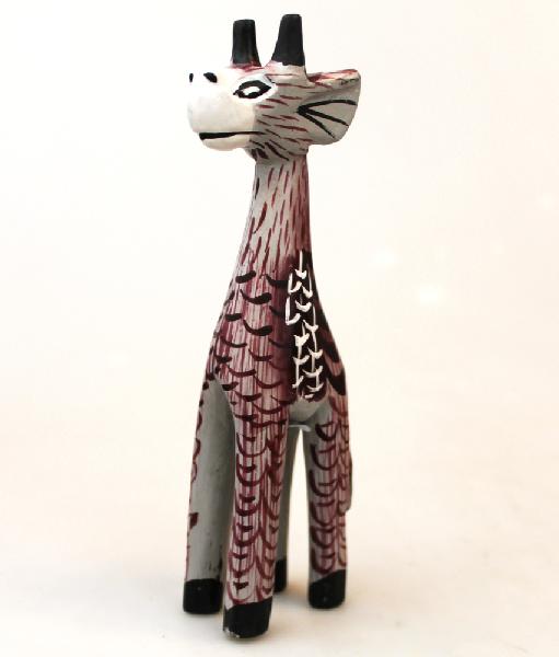 Giraffe 14 cm dier hout - Indonesie