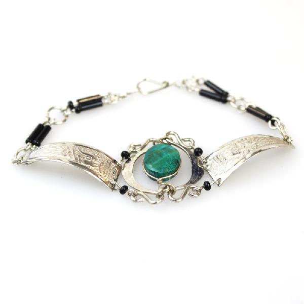 Armband metaal met steen - Peru