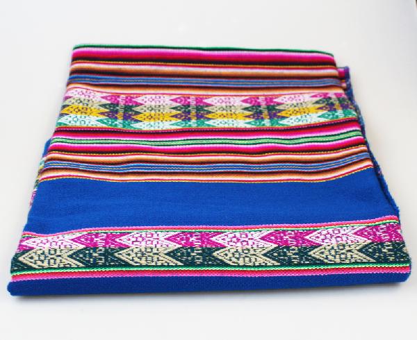 Kleed Doek Inca, 115x115cm, indiaanse kleuren, Titicaca - Bolivia (niet Peru)