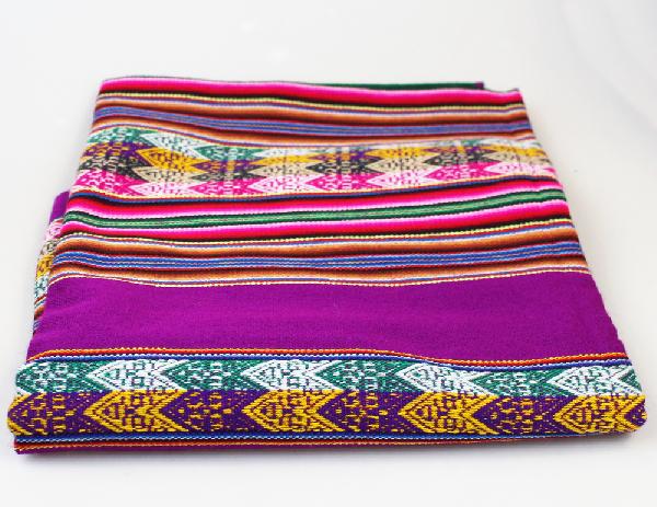 Kleed Doek Inca, 115x115cm, indiaanse kleuren, Titicaca - Bolivia (niet Peru)