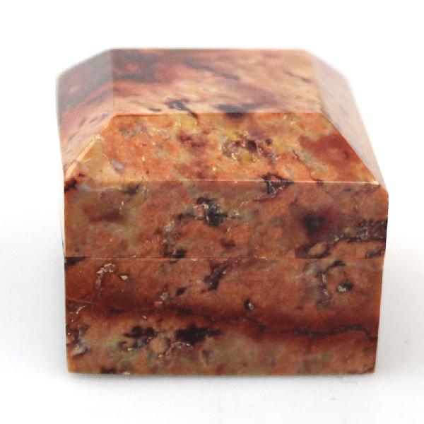 Doosje zeepsteen vierkant scharnier 3,5x3,5x2,5cm - India