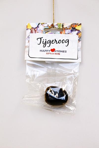 Edelsteen Knuffelsteen Tijgeroog getrommeld - Brazilie