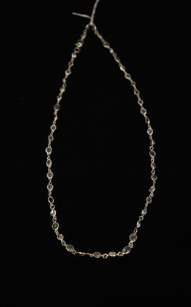 Ketting Maanstenen in zilver L 55cm - India