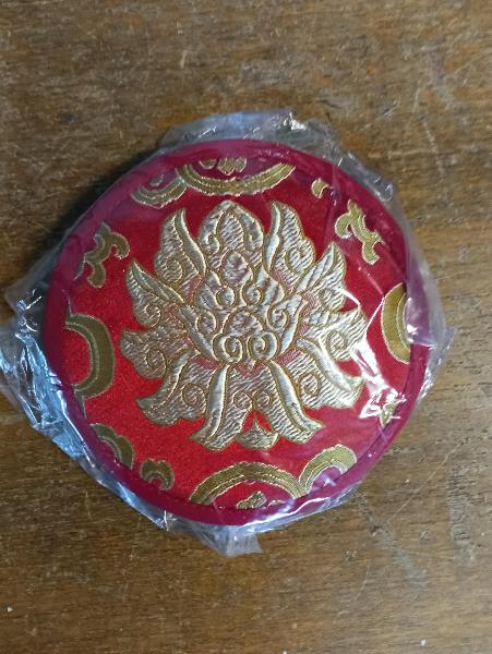 Klankschaal-kussen, rond D 11 cm, lotus - Nepal