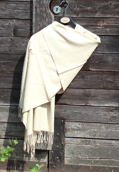 Sjaal - Shawl Wol Kashmir 70x190cm effen - India