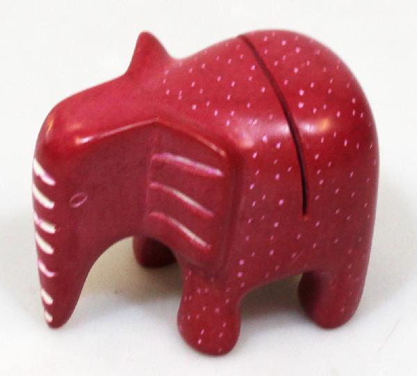 Fotohouder Olifant rood 7 cm kisii standaard - Kenya