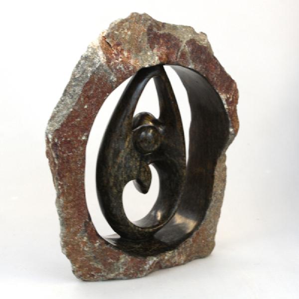 Dansers - Vrienden - Lovers 2 in Ring, ruw 24 cm, Serpentijn - Zimbabwe