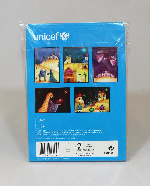 Unicef Kerstkaart - Geschilderde Kerst 2x5 ontwerpen