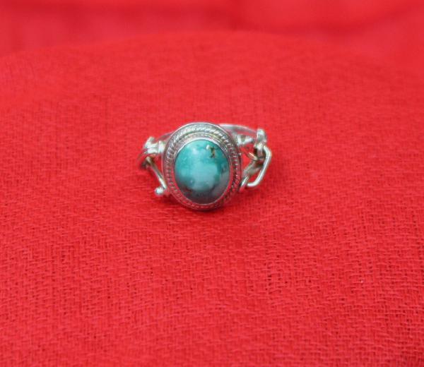 Ring Turquoise zilver maat 19,5 - Nepal
