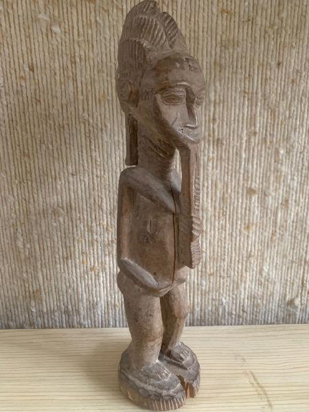 Geestes-man Blolo BIan, met baard, hoog gehelmd kapsel, nrA150, 29 x 6 x 7 cm - Ivoorkust