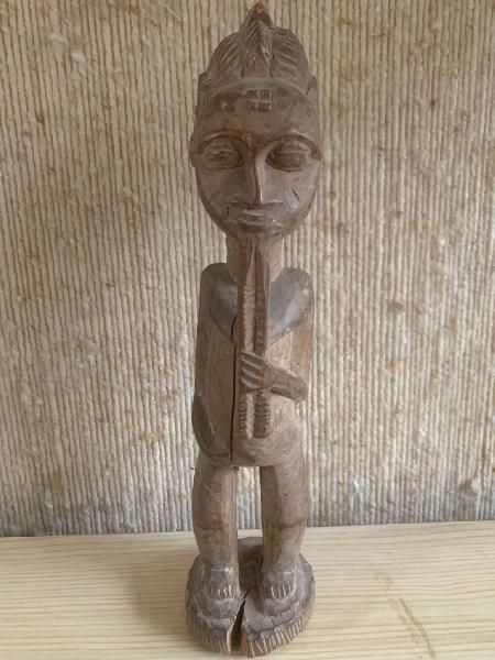 Geestes-man Blolo BIan, met baard, hoog gehelmd kapsel, nrA150, 29 x 6 x 7 cm - Ivoorkust