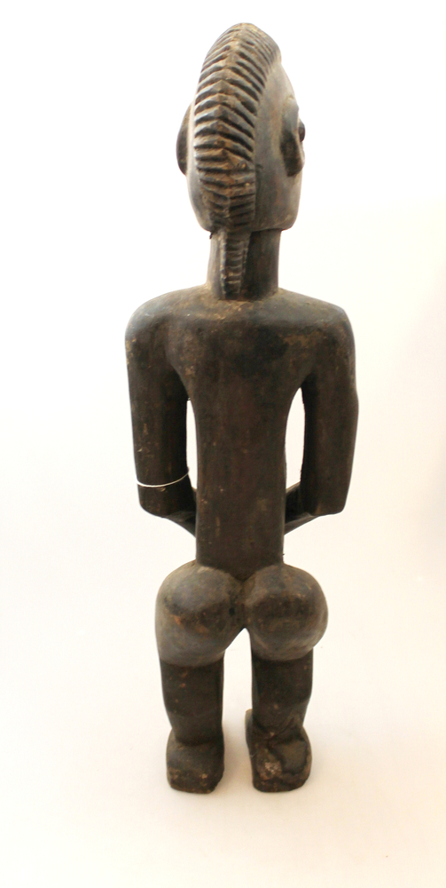 Vrouw met smal Hoofd 60cm beeld nr19 hout - Ghana