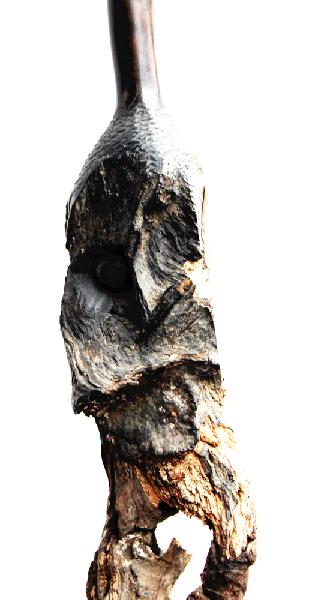 Beeld Bananenboom 80 cm, nrE389, mpingo-ebbenhout - Tanzania + Bananenbrochure