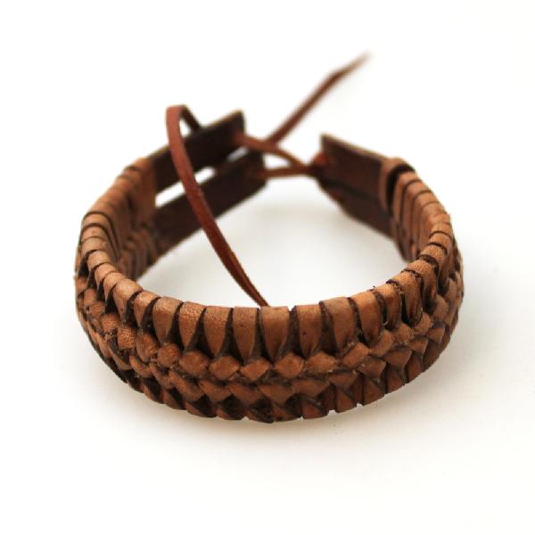 Armband leer met Figuren 0,5-1cm - Ecuador