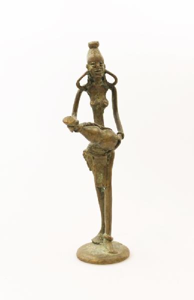 Flesopener brons / Figuur staand: div. Figuren 14-20cm brons - Ghana AANB: NU