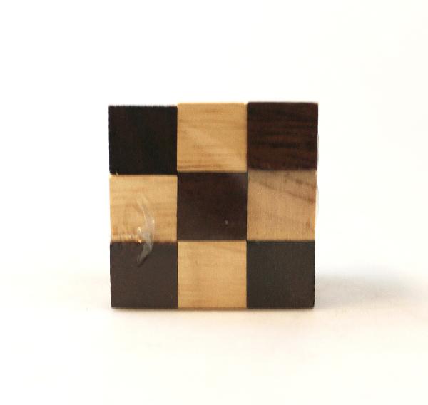 Puzzelspel Kubus Slang G044 hout klein 4,5cm - Thailand