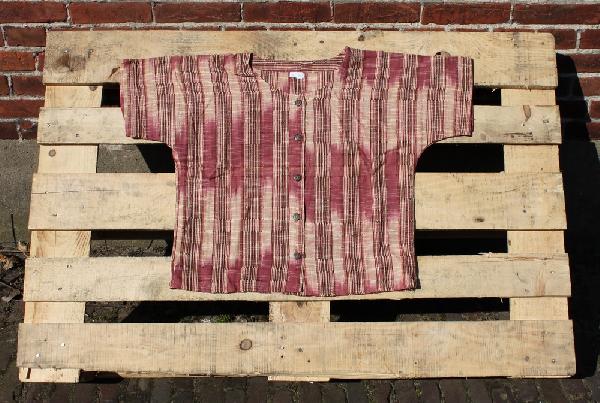 Blouse ikat Pedro, 60 cm kort, Korte mouw, Chichi - Guatemala