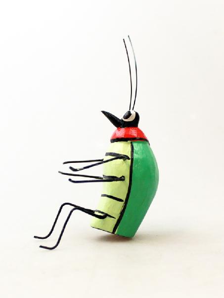 Insect Kever 7cm hout o.a.Meikever/Coloradokever/Bij - Indonesie