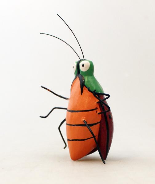Insect Kever 7cm hout o.a.Meikever/Coloradokever/Bij - Indonesie
