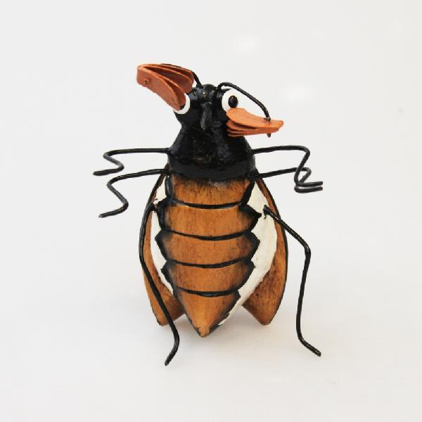 Insect Kever 7cm hout o.a.Meikever/Coloradokever/Bij - Indonesie
