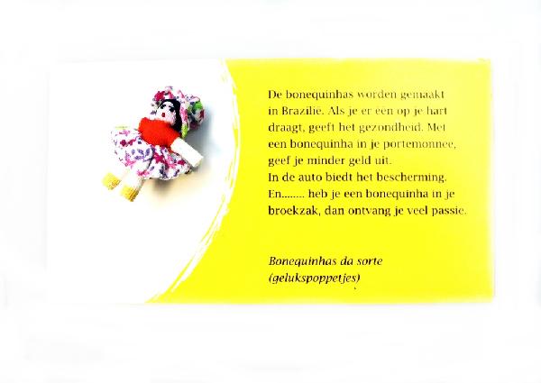 Gelukspoppetje, Vrouw met speldje - Bonequinha - Brazilie