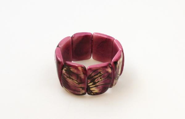 Armband Tagua breed div kleuren - Ecuador