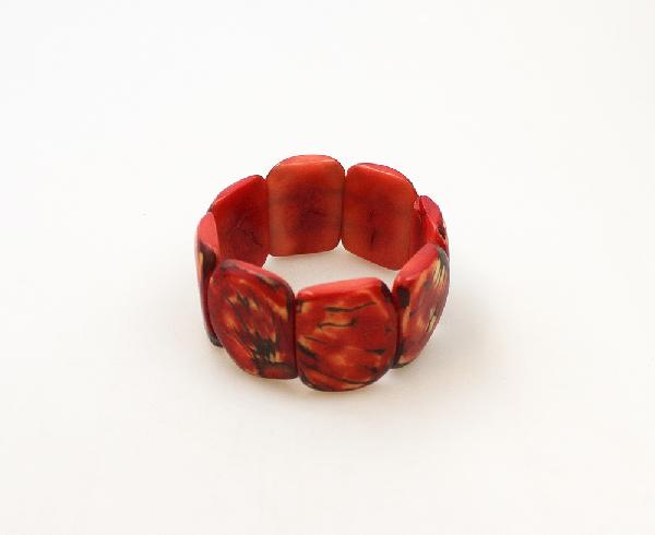 Armband Tagua breed div kleuren - Ecuador