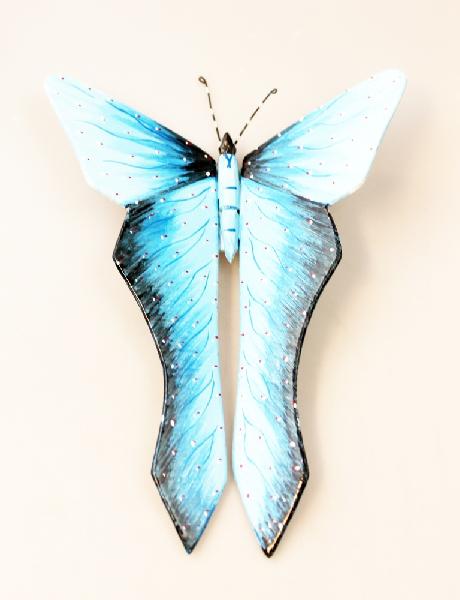 Insect Vlinder gekleurd hout - Burkina Faso