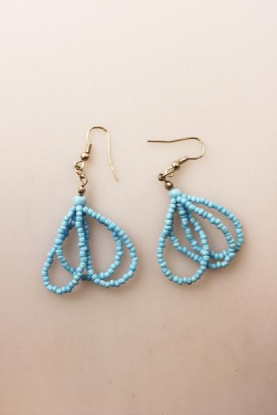 Oorhangers Kralen glas 3 rondjes - Brazilie