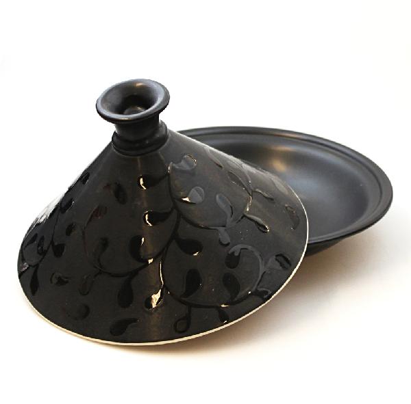 Tajine 25cm zwart aardewerk deco - Vietnam