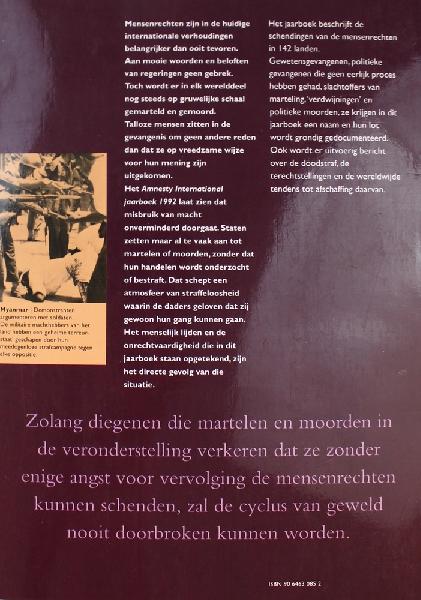 Boek - Amnesty International Jaarboek 92 - 454p. Jaaroverzicht 1992