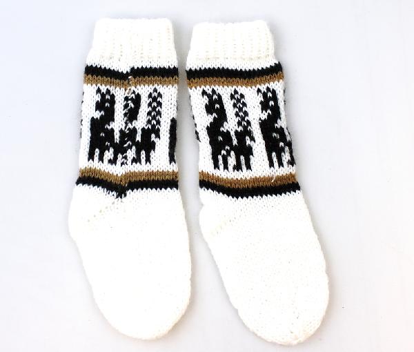 Sokken alpacawol met acryl kind voetlengte 11cm - Peru