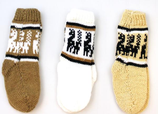 Sokken alpacawol met acryl kind voetlengte 11cm - Peru