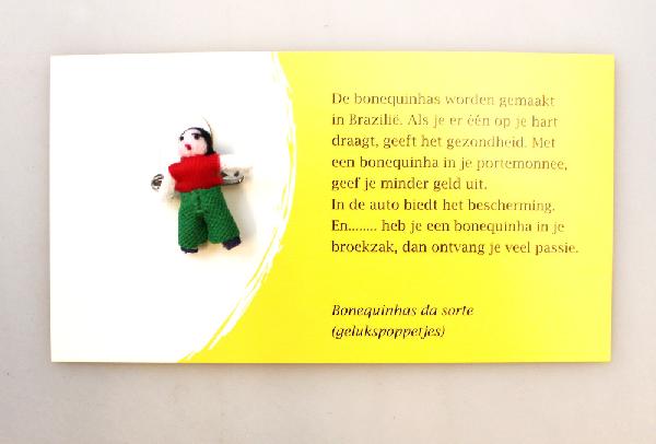 Gelukspoppetje, Man met speldje - Bonequinha - Brazilie