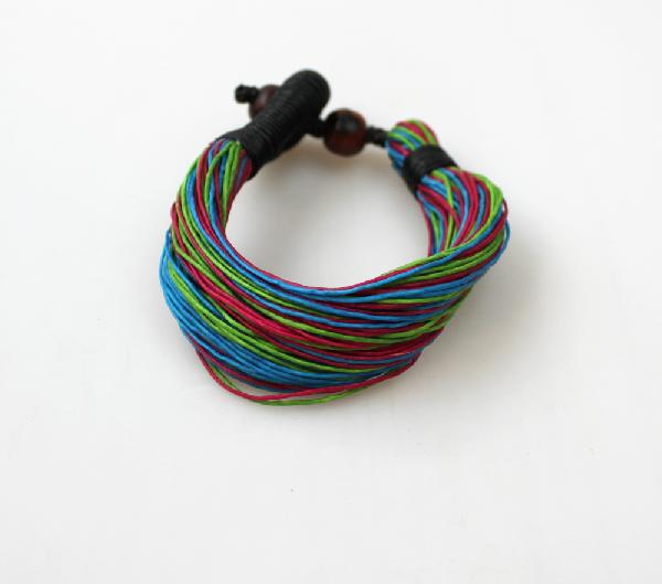 Armband strengen katoen diverse kleuren - Peru