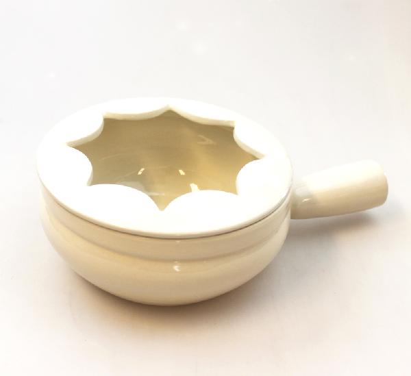 Fonduepan Cha 18cm wit aardewerk - Thailand