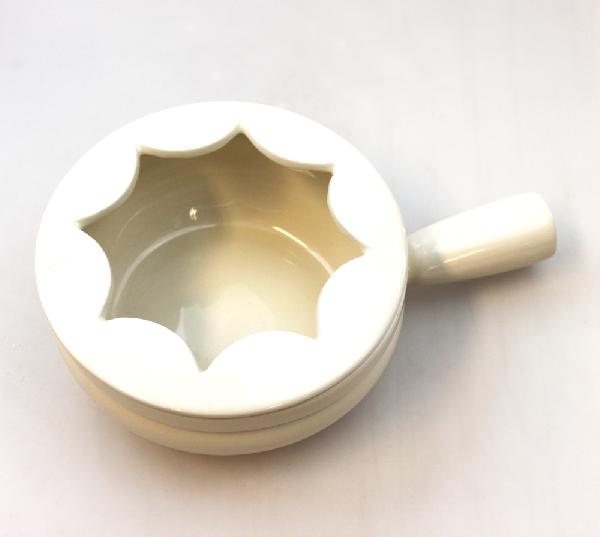 Fonduepan Cha 18cm wit aardewerk - Thailand