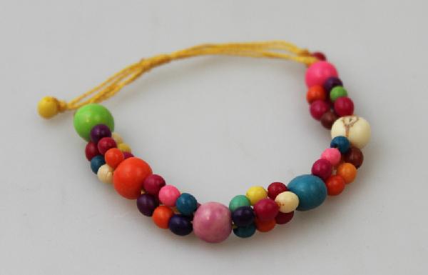 Armband Tagua kleine kleurige kraaltjes - Ecuador