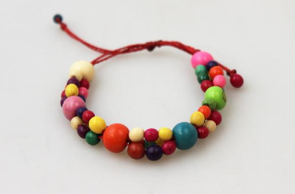 Armband Tagua kleine kleurige kraaltjes - Ecuador